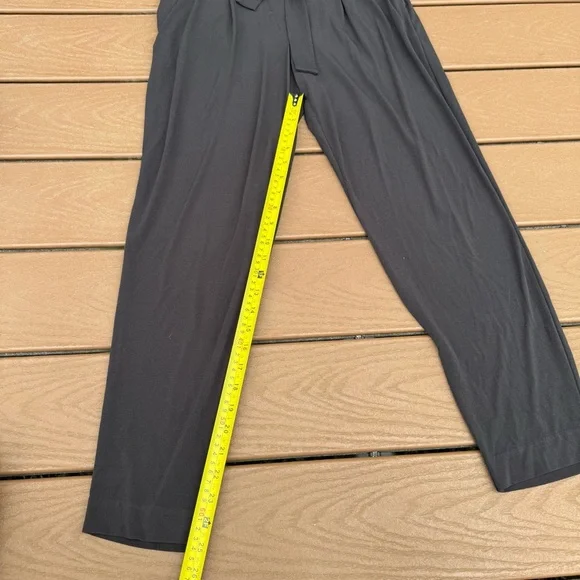 Express Womens Pants Black Size S Ankle High Rise Belted - Picture 6 of 7